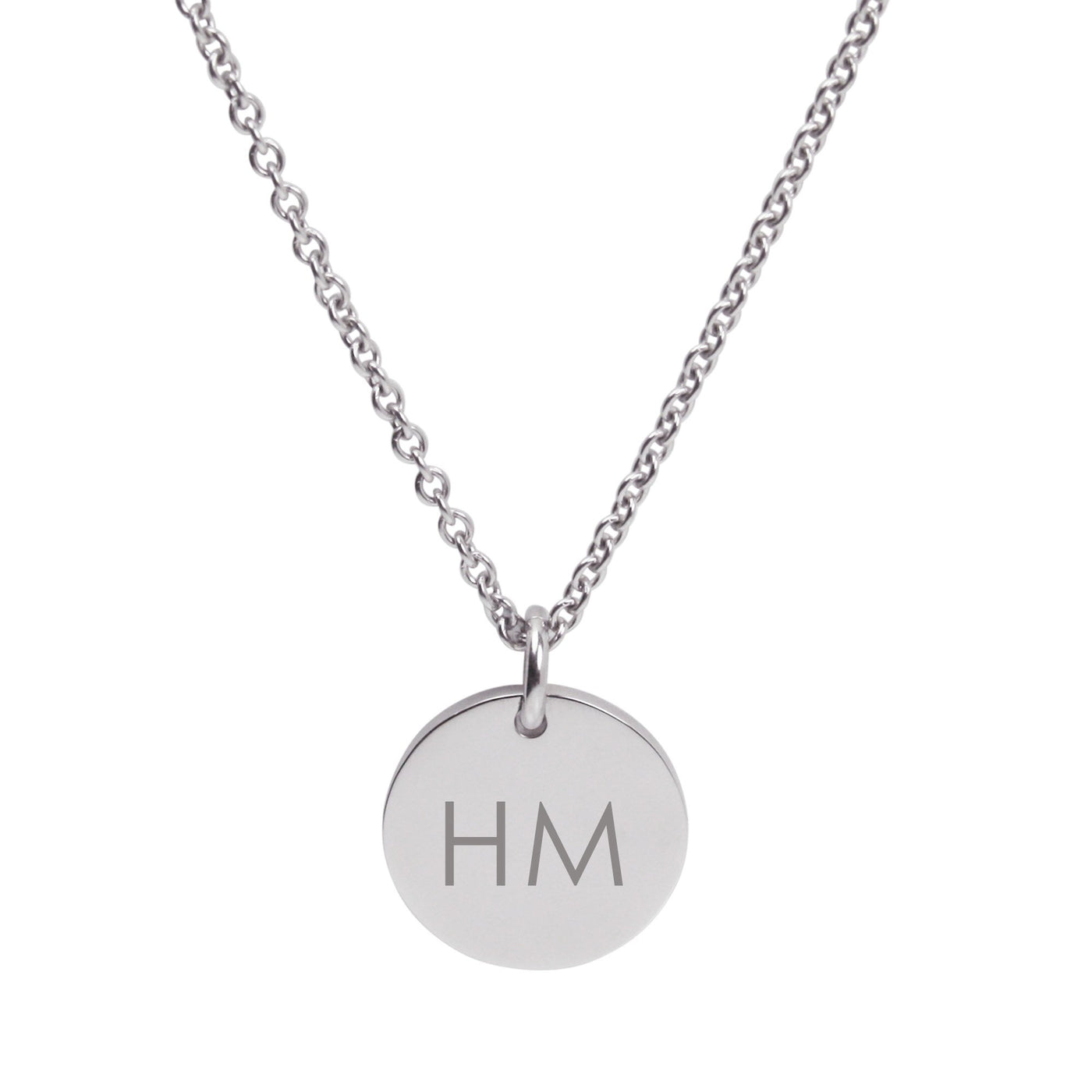 Silver Engraved Monogram Letter Pendant (3 font options)