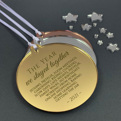 Personalised Christmas Decoration - The year we stayed together