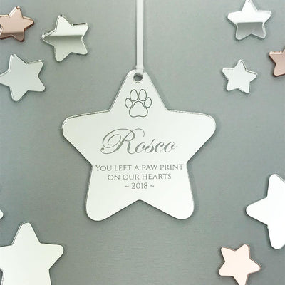 Personalised Pet Memorial Christmas Ornament - Mirror Acrylic