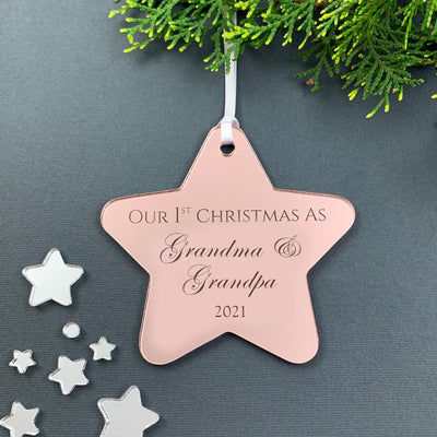 Personalised Christmas Decoration - Our First Christmas as Grandparents
