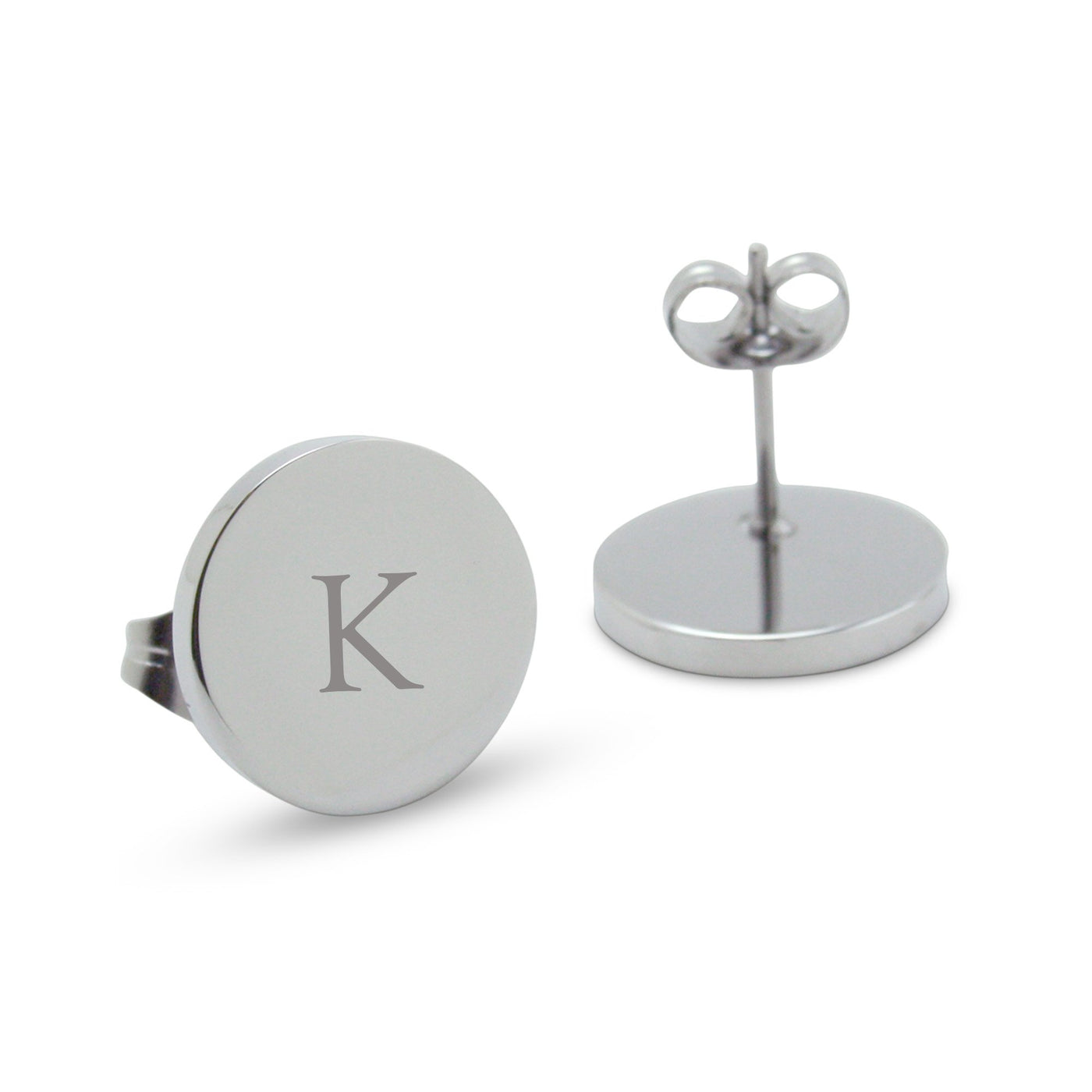 Silver Personalised Monogram Earrings (Classic font)