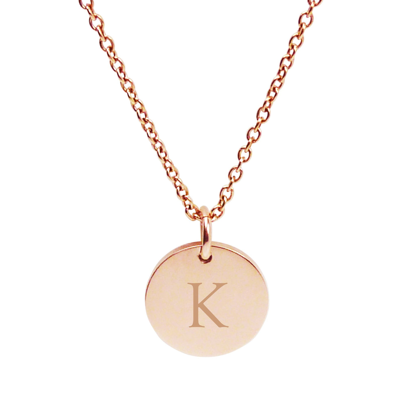 Rose Gold Monogram Letter Pendant (3 font options)