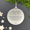 Personalised Christmas Decoration - The year we stayed together ALL the time