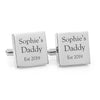 My Daddy – Engraved square stainless steel cufflinks