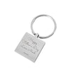 Best Dads Promoted to Grandpa – Engraved silver square personalised keyring