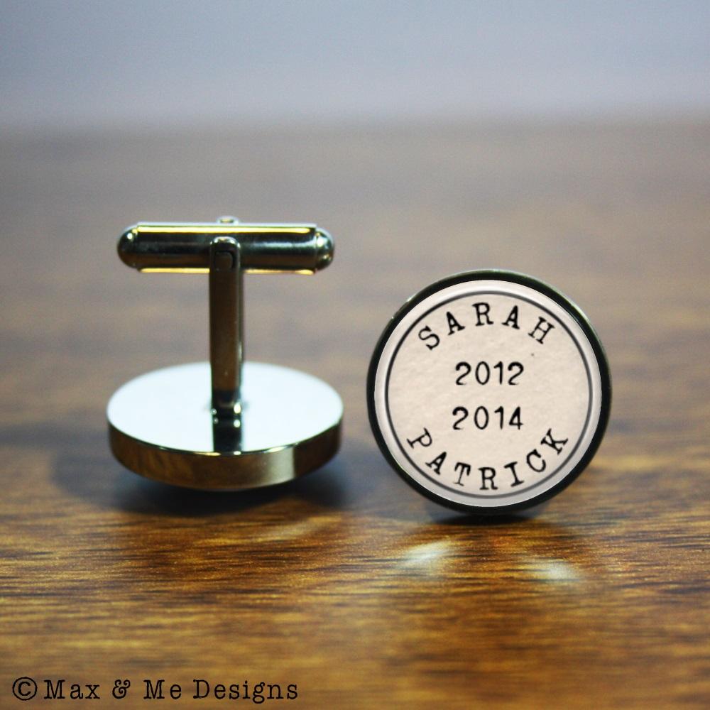 Birth Celebration – two to four children – round stainless steel cufflinks