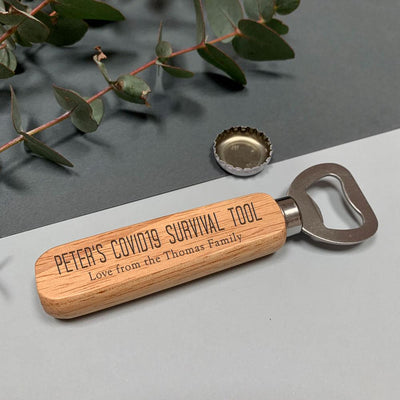 Wooden bottle opener - Lockdown survival tool