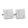 Co-ordinates – square stainless steel cufflinks