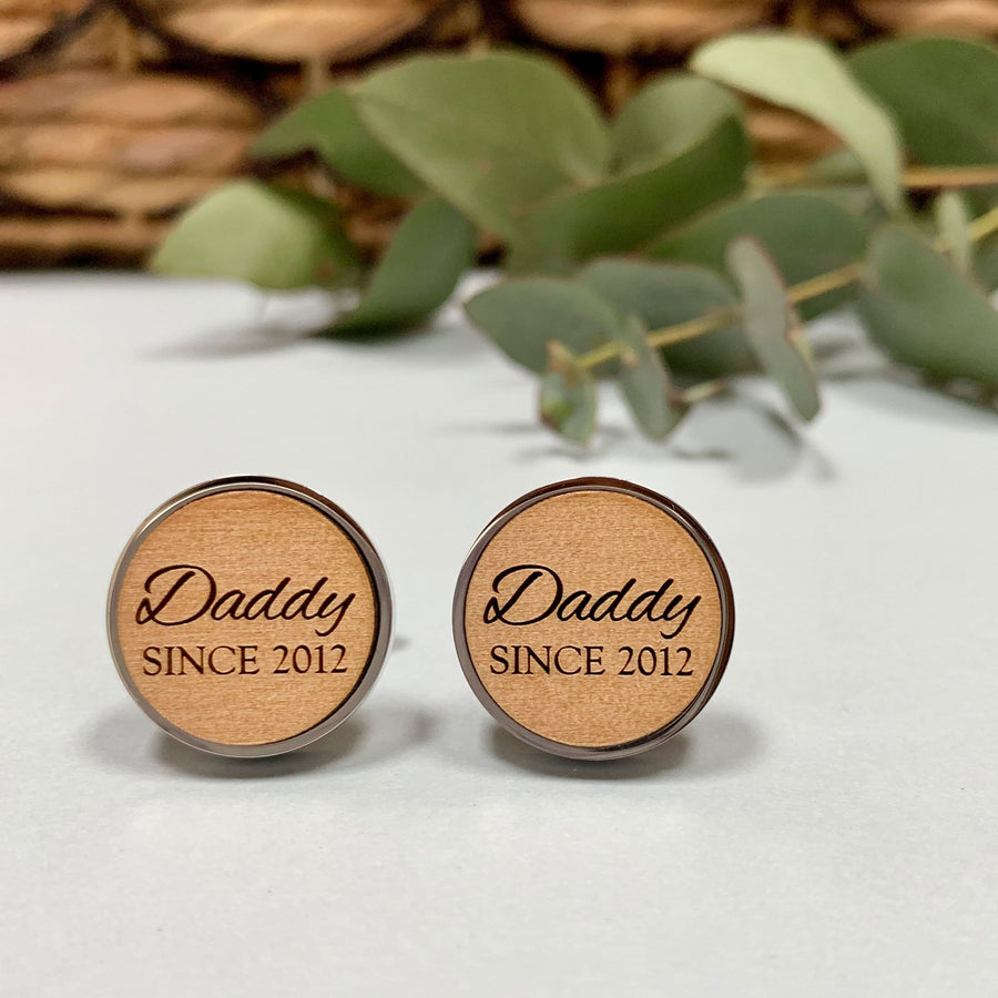Daddy Since  – Wooden cufflinks