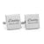 Daddy Since – personalised square silver and black cufflinks - Script font