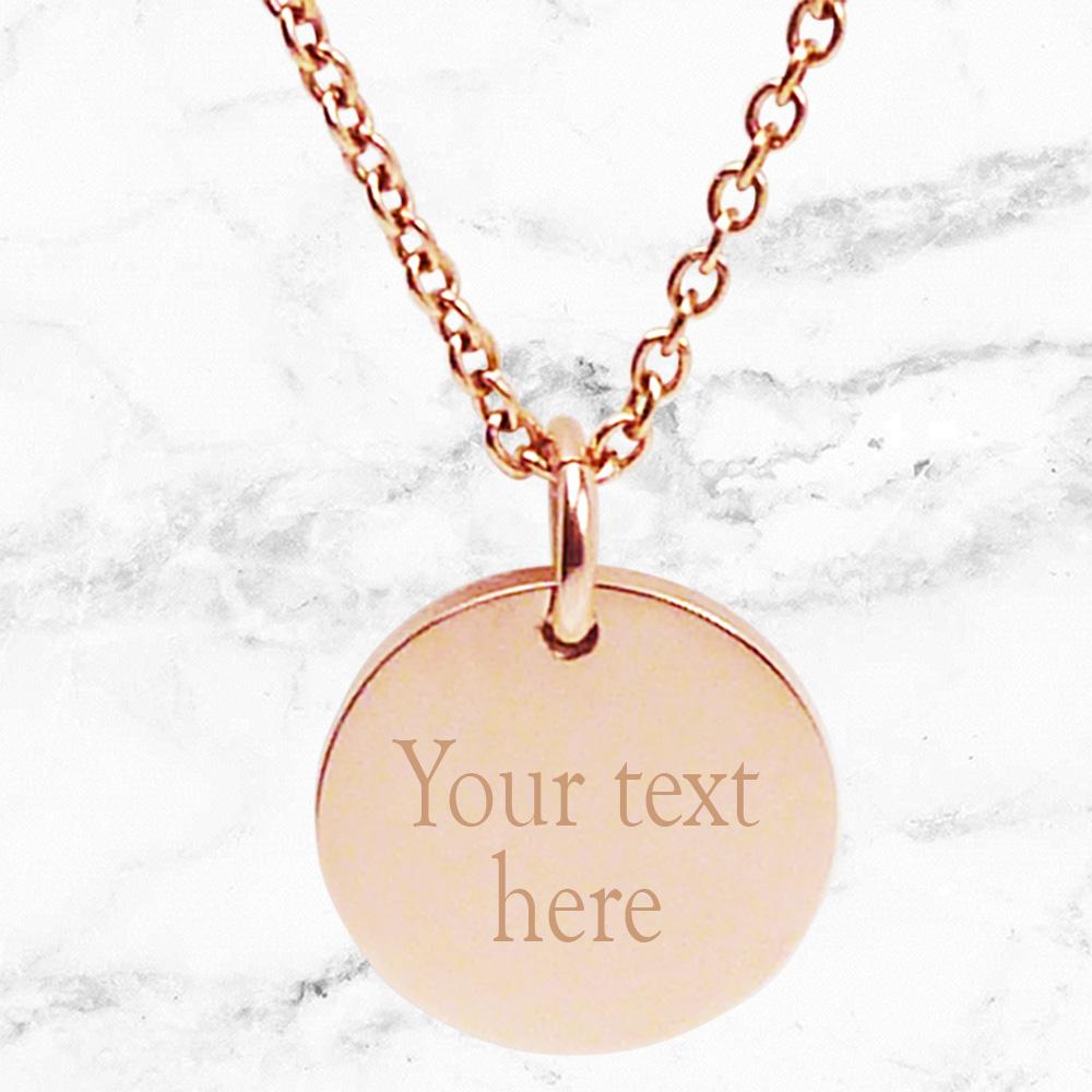Rose Gold Engraved Pendant featuring your child’s writing or drawing