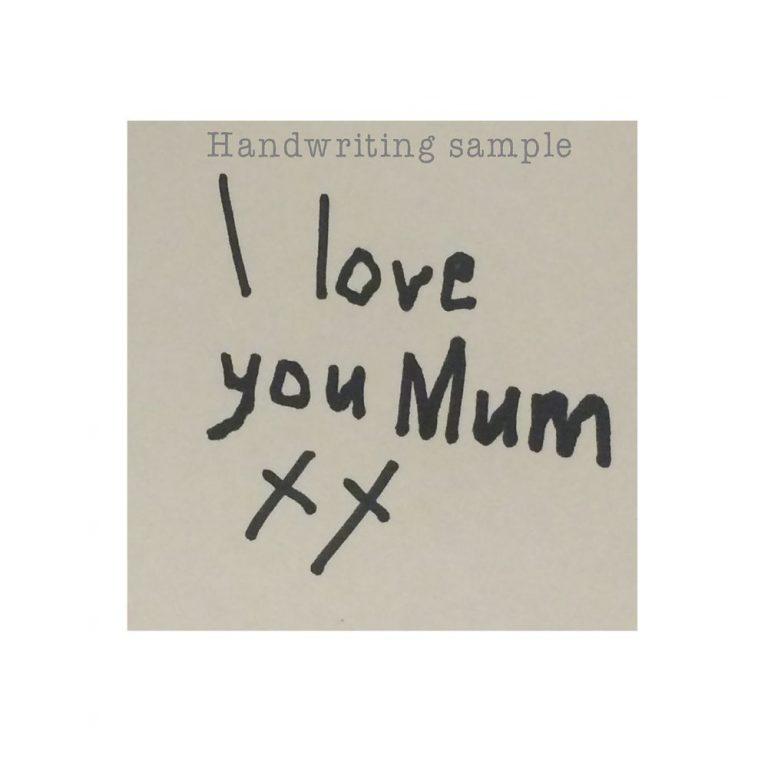 Rose Gold Engraved Pendant featuring your child’s writing or drawing