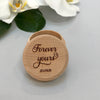 Personalised wooden wedding ring box - Forever Yours