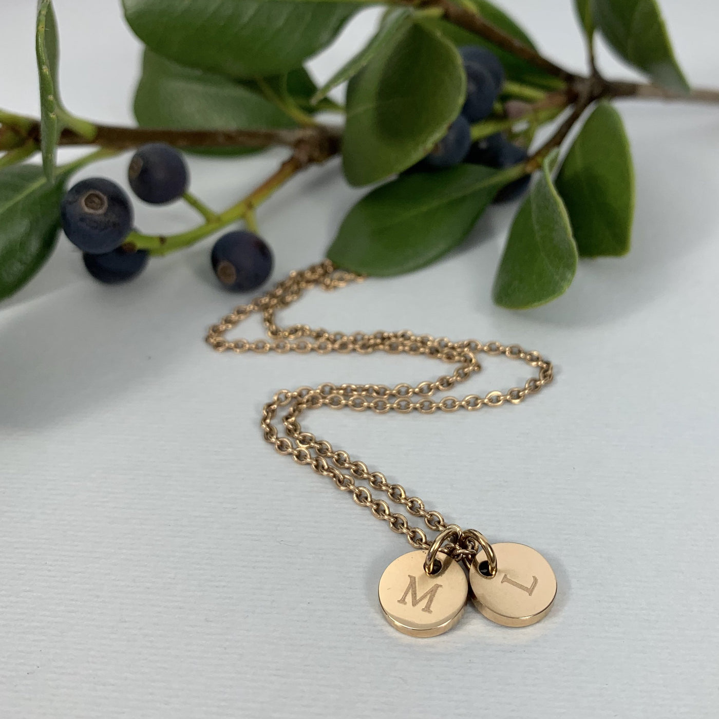 Rose Gold Personalised Mini Disc Family Pendant