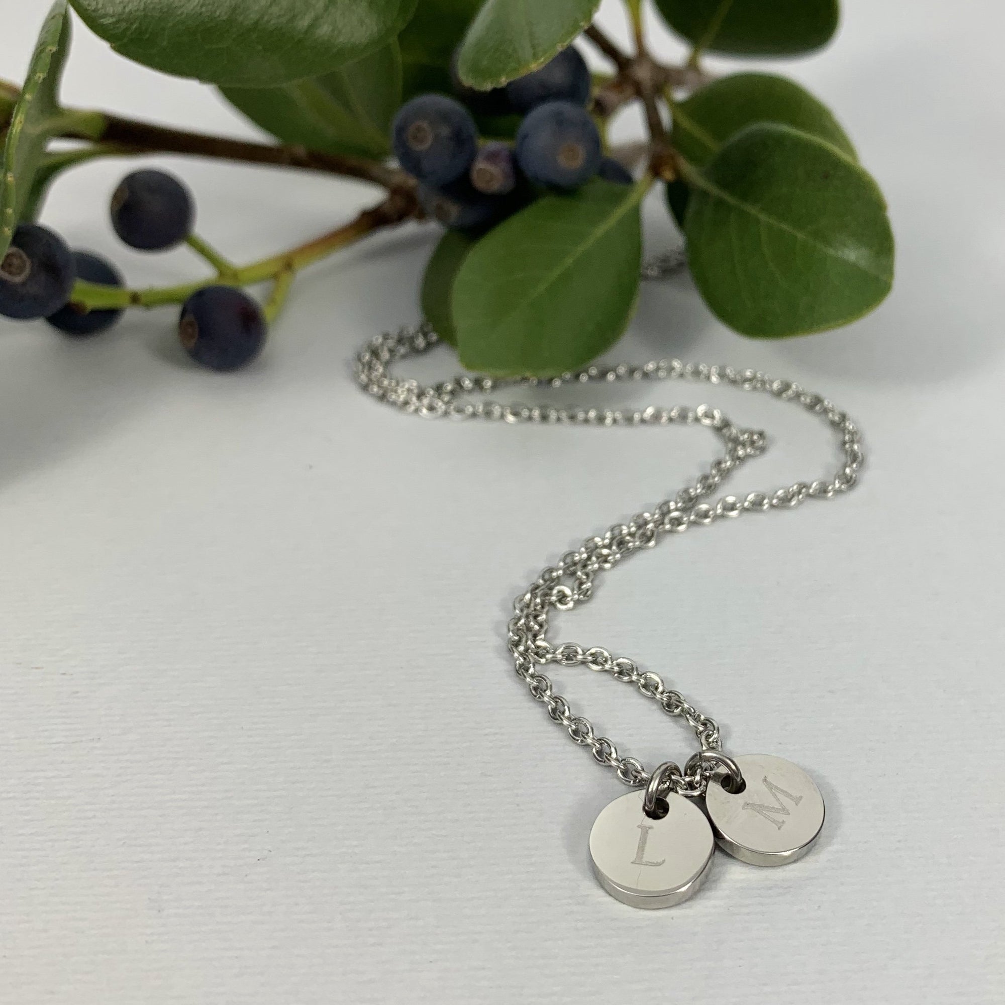 Silver Personalised Mini Disc Family Pendant