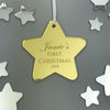 Personalised My 1st Christmas Star Ornament - Mirror Acrylic