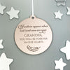 Personalised Memorial Christmas Ornament - Mirror Acrylic - Feathers Appear