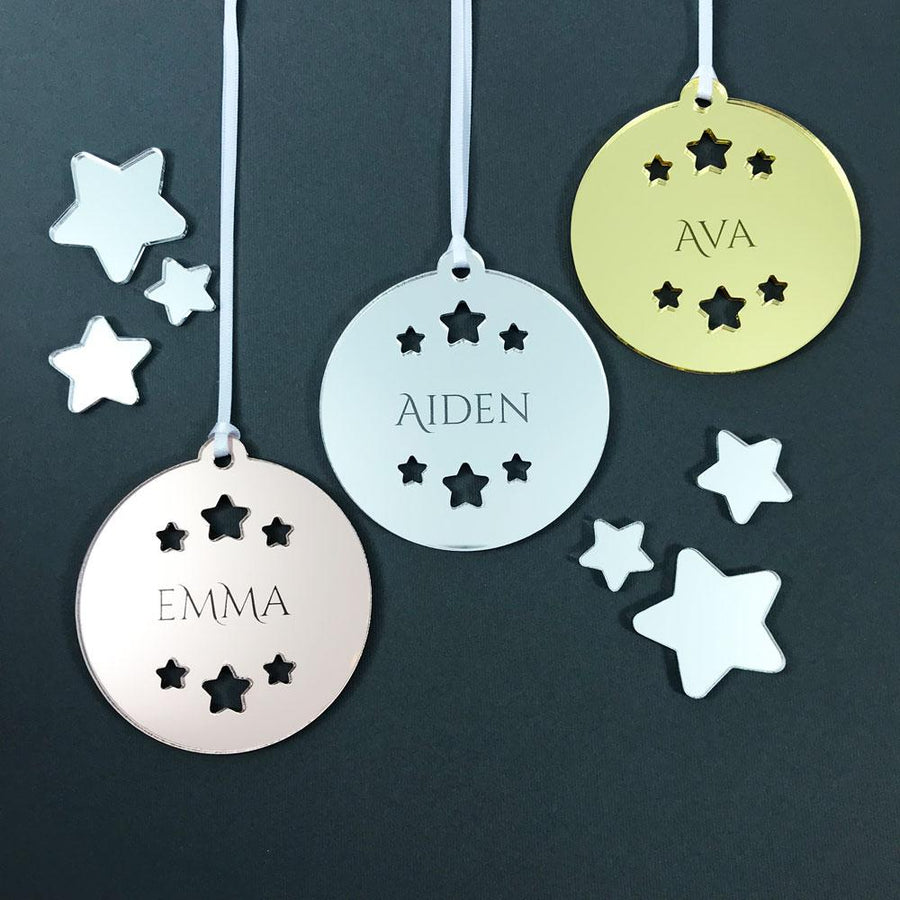 Personalised Name Christmas Ornament - Mirror Acrylic