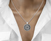 Moroccan Mandala - Black - Love Lucy Silver Pendant