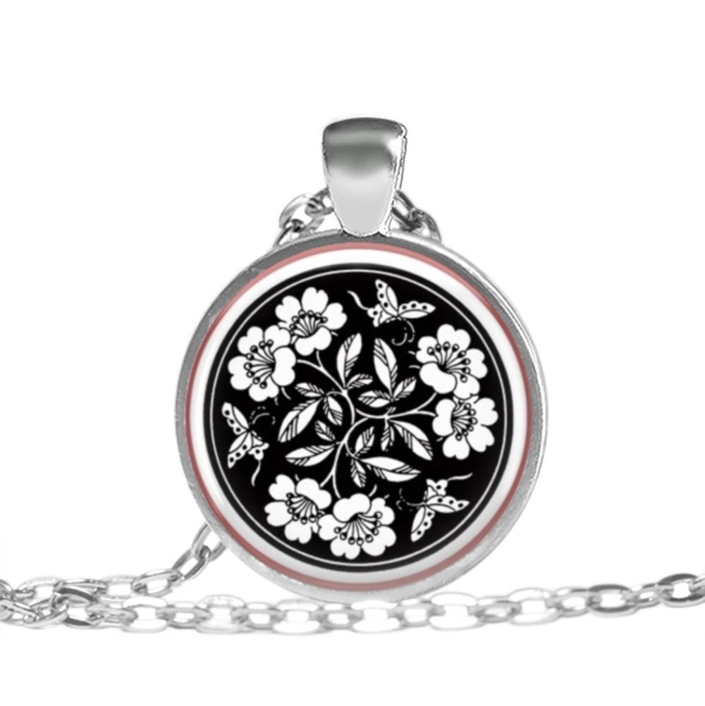 Butterfly Mandala - Black - Love Lucy Silver Pendant
