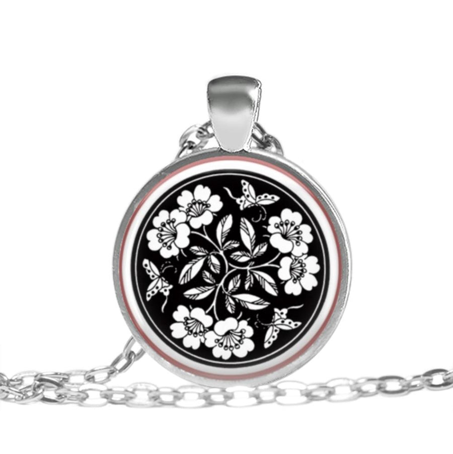 Butterfly Mandala - Black - Love Lucy Silver Pendant