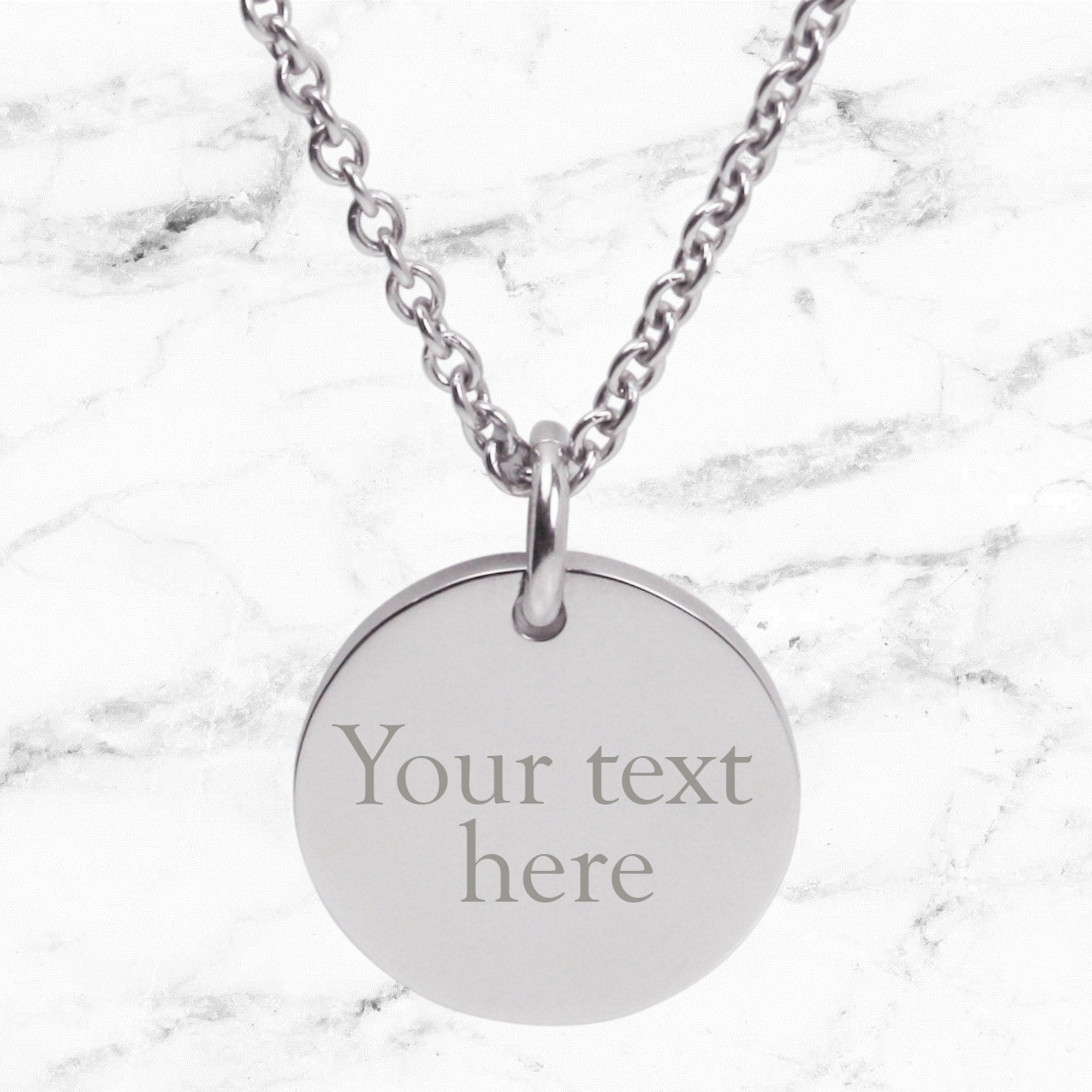 Silver Engraved Pendant featuring your child’s writing or drawing