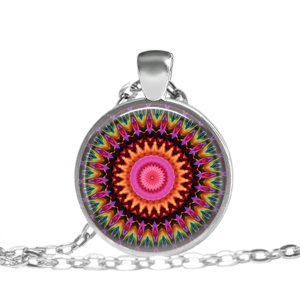 Kaleidoscope Mandala - Pink - Love Lucy Silver Pendant