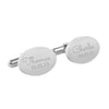 My Family – personalised oval stainless steel cufflinks