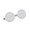 The First Man I Ever Loved – personalised round stainless steel wedding cufflinks