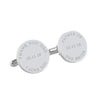 Father of the Bride - Thank you – personalised round stainless steel wedding cufflinks