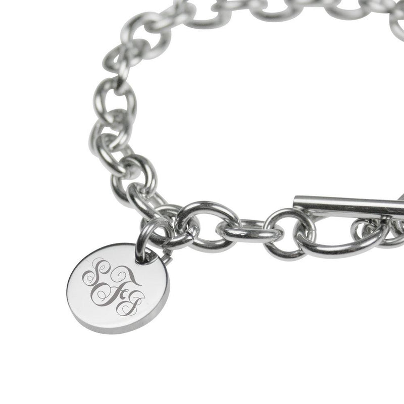 Monogram Chain Wedding Bracelet Silver / Xs / Script