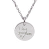 Silver Engraved Pendant featuring your child’s writing or drawing