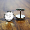 Suit Up – round stainless steel cufflinks