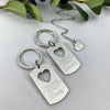 Personalised Daddy and daughter keyring pendant set - She stole my heart