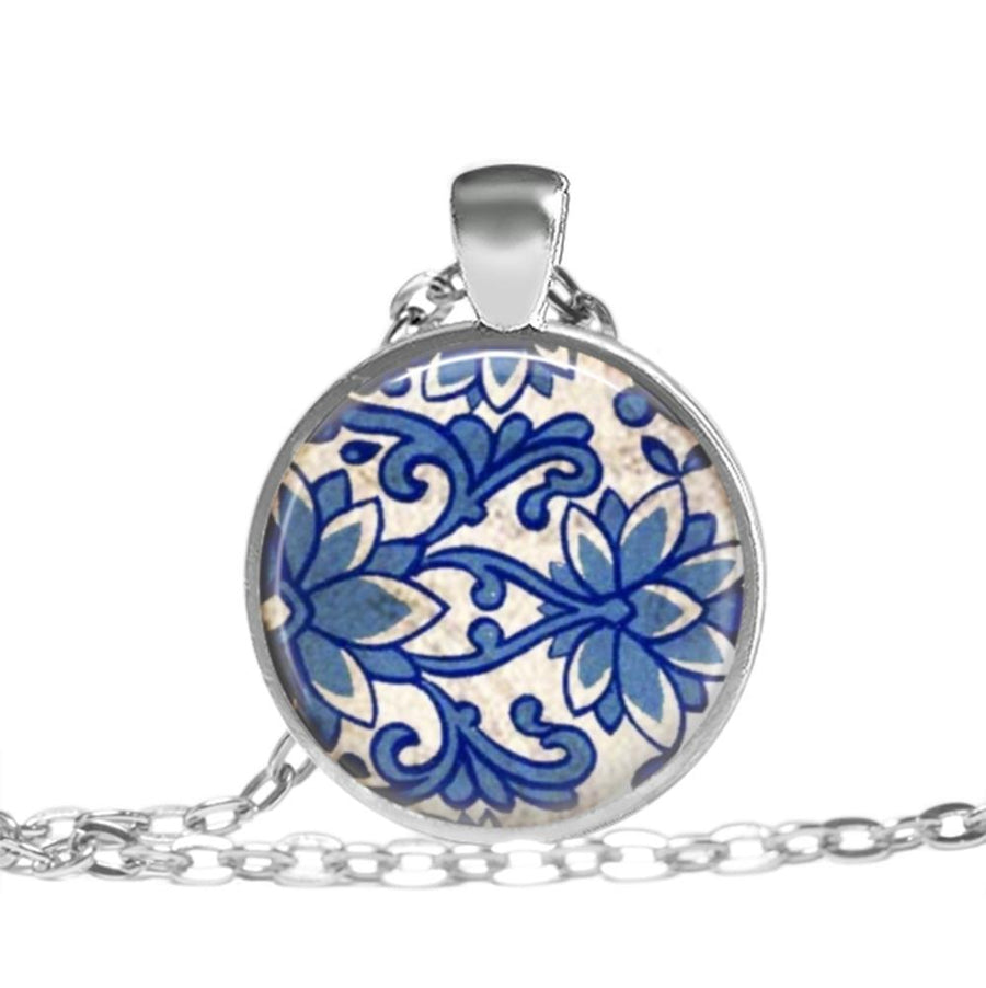 Vintage Blue - Love Lucy Silver Pendant