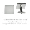 Groomsman – Minimalist Engraved square stainless steel cufflinks