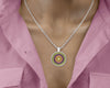 Kaleidoscope Mandala - Lime - Love Lucy Silver Pendant