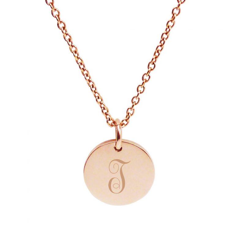 Rose Gold Monogram Letter Pendant (3 font options)