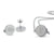 Silver Engraved Monogram Slider Pendant & Earrings Set (3 font options)
