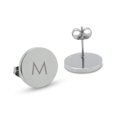 Silver Personalised Monogram Earrings (Modern font)